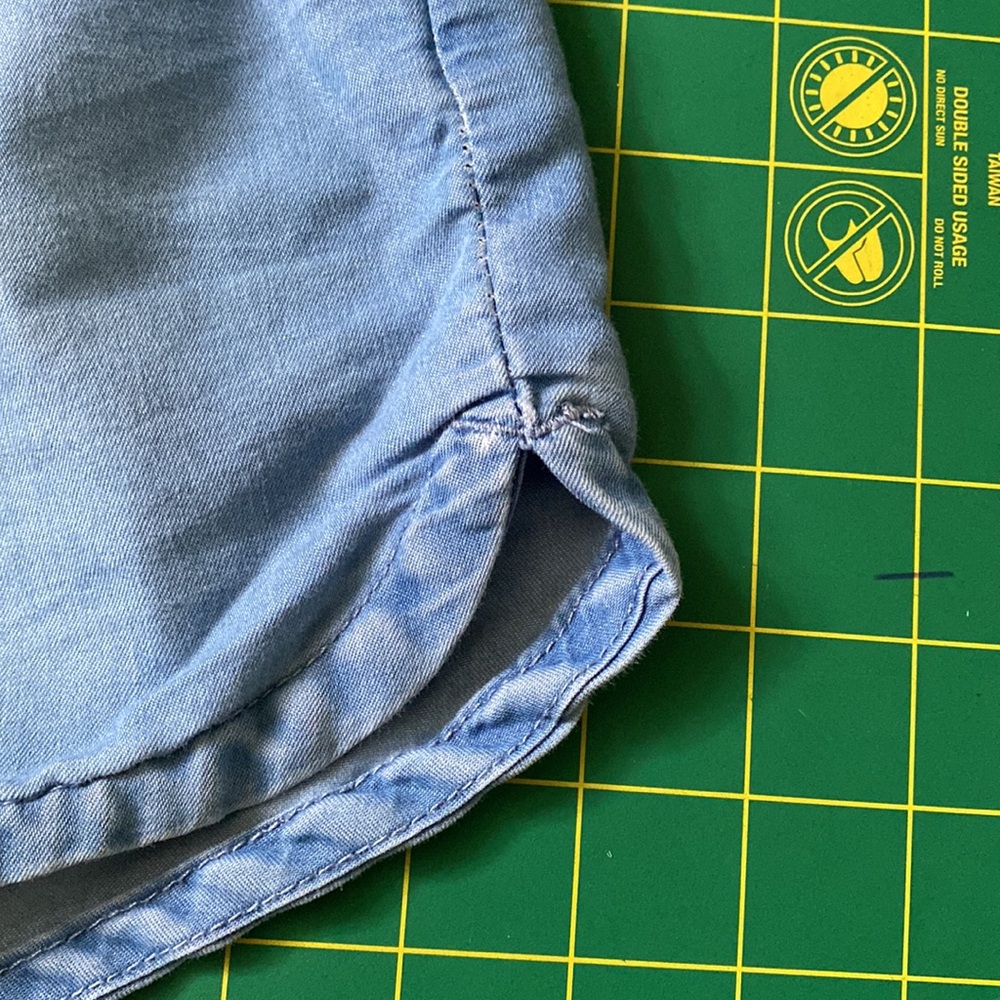 NOBO Chambray Drawstring Dolphin Shorts - Picture 3 of 4